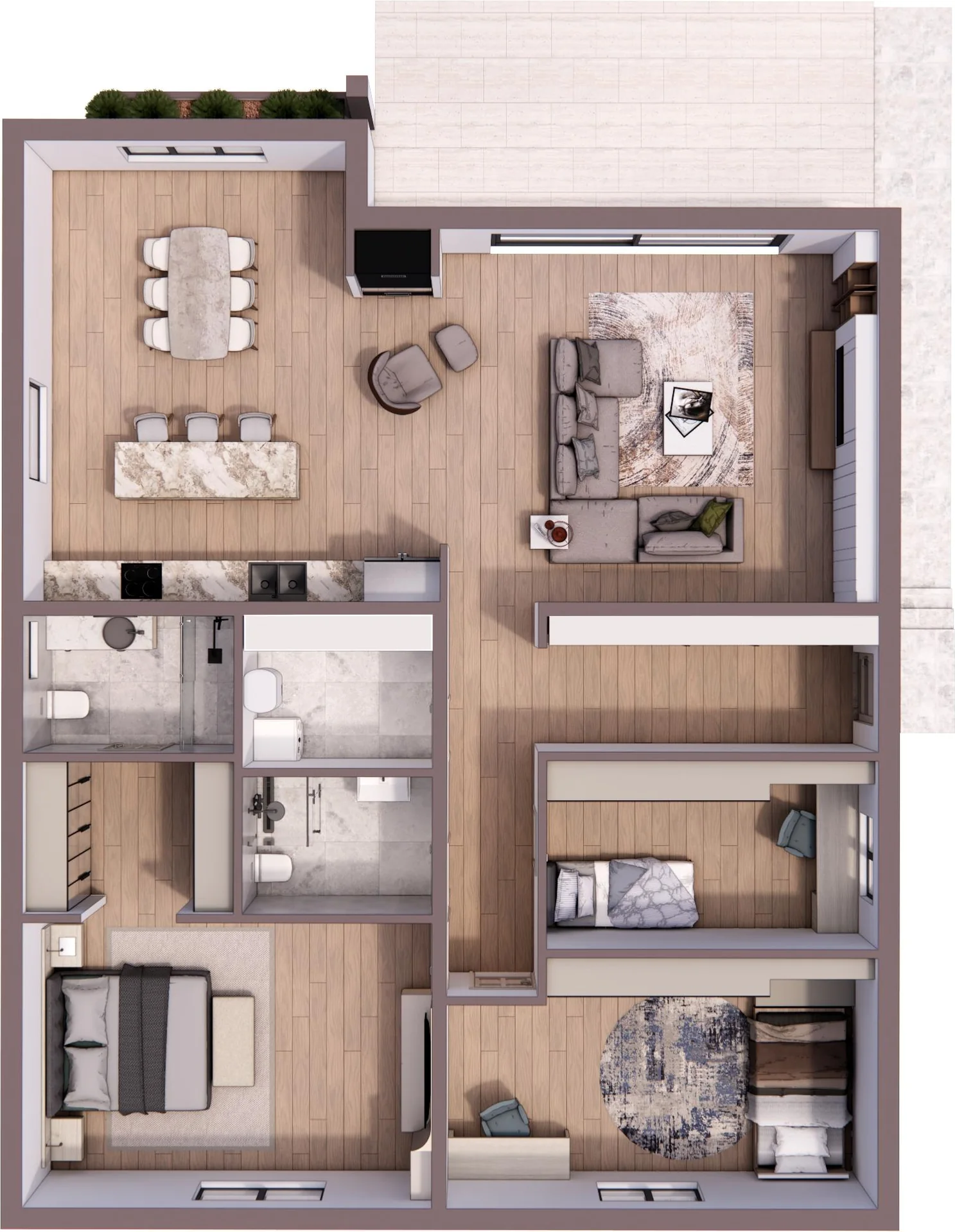 House 1 — Single-storey house 128 m²